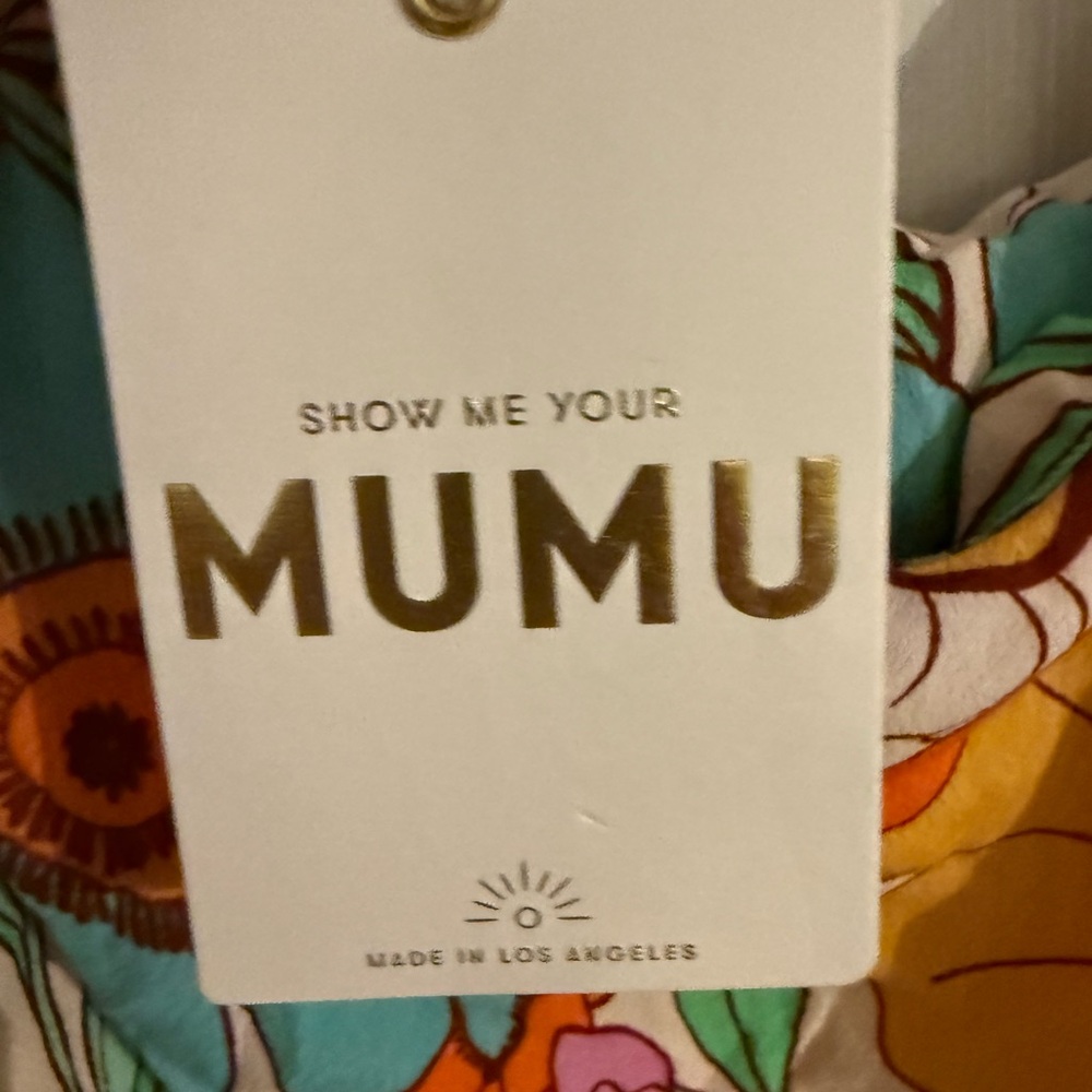 Show Me Your MuMu One-Shoulder Floral Crop Top in Pink, Blue, Green, Orange - Picture 3 of 7
